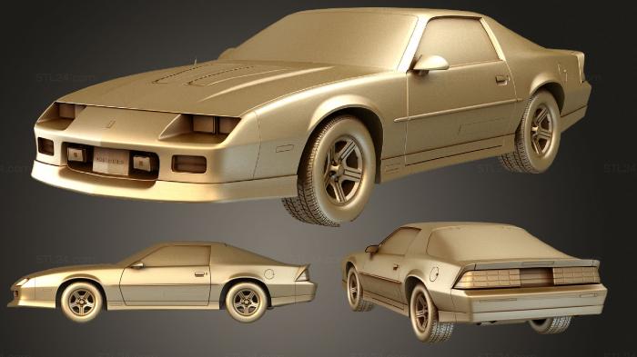 Автомобили и транспорт (Camaro IRocZ 1990, CARS_0969) 3D модель для ЧПУ станка